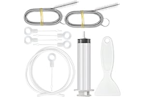 Eteliar 10 częściowy zestaw do czyszczenia lodówki, otworu odpływowego, wielokrotnego użytku, ze spiralą zakończoną szczoteczką do czyszczenia rur