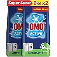 OMO Automatic Powder Laundry Detergent, Active, up to 100% stain removal in 1 wash*,9Kg x 2, Packaging may vary