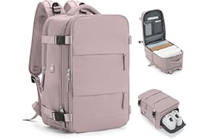 HPLQQ Zaino Bagaglio a Mano Ryanair 40x20x25 Zaino Aereo Borse da Cabina per Easyjet 45x36x20 Zaino da Viaggio donna con porta ricarica USB, Borsa da Viaggio aereo Zaino Computer Impermeabile Casual Daypack