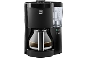 ‎MELITTA Melitta Look – Filterkaffeemaschine mit Glaskanne und entnehmbarem Wassertank, für bis zu 10 Tassen Kaffee, in Schwarz