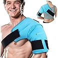 Comfytemp 3D Contoured Shoulder Ice Pack Wrap, Reusable Hot & Cold Gel Pack for Frozen Shoulder Pain, Rotator Cuff Injuries, Surgery Recovery & Muscle Soreness, Microwavable Arm Compression Sleeve