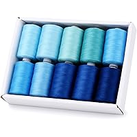 Moon Waves sytråd 40 färger, 1 000 meter per rulle, 40 S/2 polyester, 15 färguppsättningar, alternativ för symaskin, broderim