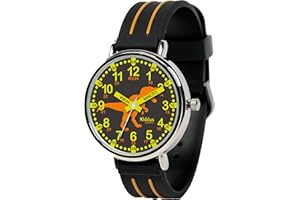 Kiddus Reloj de Aprendizaje para Niño, Reloj Educativo Infantil a Partir de 5 Años, 3ATM, Niños Analógico para Aprender la Hora, Mecanismo Japonés