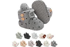 EDOTON Botitas y patucos para bebés, Lindo Dibujos Animados Invierno Animal Calentar Casa Antideslizante Suela Zapatillas Regalo para Bebés de 0 a 18 Meses