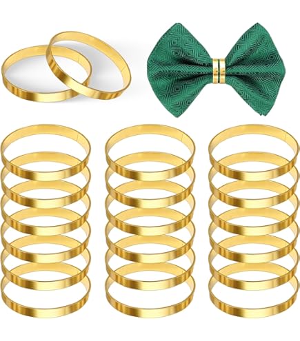 CENPEK Serviettenringe 6 Stück - Matt Mit Doppelten Perlen Für Tischdeko
