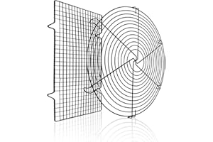 Zuzer Grille de Refroidissement, 2pcs Grille de Refroidissement Pâtisserie Ronde & Rectangulaire Moule à Gâteau de Refroidissement