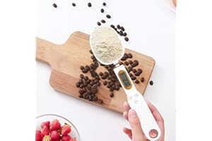 Deals - Cucchiaio elettronico da 500 g/0,1 g LCD, display bilancia alimentare digitale, cucchiaio ponderato elettronico per caffè, cucina, farina, spezie