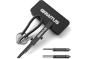 GIRIAITUS Pinzette EDC Coltello tascabile di precisione 2 in1 Multiutensile Premium antistatico per artigianato, gioielli, saldatura, sport all'aria aperta Lavori di laboratorio (Nero) Regali Natale