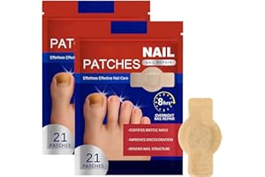 Vibbang 42 Pièces Fongiques pour Ongles Abîmés, Nail Patches, Pansements pour les Ongles, Patches de Réparation des Ongles Fongiques, Pour Hommes et Femmes (C)