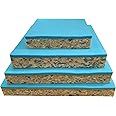 TOP STYLE COLLECTION High Density Ultra Firm Recon Foam With High Density Bonded Blue Square Upholstery Foam For Seat Cushion Bar Seats Layer Pads 2.5 Inch Thick Cut To Size (18" x 18")