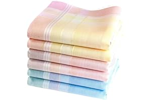 ‎MERRYSQUARE merrysquare - Damen Taschentücher - 100% Baumwolle - 28cm x 28cm - Modell Elise