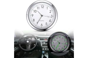 YUFFQOPC Auto uhr, Kleine Uhr für Auto Quartz Uhr für Armaturenbrett Kleine Motorraduhren Uhr Mini Uhr für Auto Armaturenbrett, Armaturenbrett Uhr Aufklebbare Auto Uhr zum Aufkleben