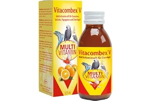 Vitacombex V Multivitamin Liquid 125 ml - for pet birds & chickens - For an optimal vitamin supply - Promotes health and condition - for young and adult birds