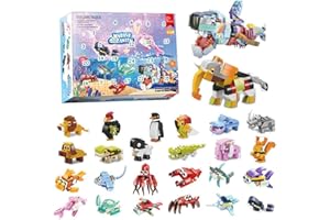 DOYAY Meerestier für Adventskalender 2024, 24 Tiere Weihnachten 2024 für Adventskalender 2024, 24 Kleines Tiere und 2 Groß Lord Tiere Weihnachten 2024 Spiel Weihnachtskalender für Kinder