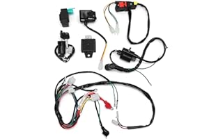 Hoypeyfiy Wiring Coil Loom Ignition System CDI Spark Plug Kit for 50cc 70cc 90cc 110cc PIT Quad Dirt Bike ATV Dune Buggy
