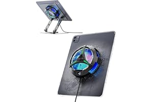 ACEDAYS Magnetischer Kühler für iPad, Tablet-Kühler für iPad/Surface Pro/Samsung Tab, universeller Heizkörper mit Temperaturanzeige für mobiles Gaming, Tiktok Live-Streaming (inkl.