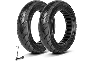 VOLOHAS 10x2,125 Pneu Plein 250 x 54 Pneu Solide pour Xiaomi 4 Pro/4 Lite, pour Ninebot F20 F25 F30 F40/Ninebot Uifi Trottinette électrique 10'' Pneus de Rechange pour Roue Avant/Arrière (2 Pièces)