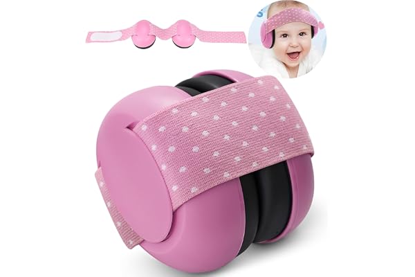 YANKUIRUI Cache-oreilles pour bébé, réduction du bruit pour nourrissons et tout-petits jusqu'à 36 mois, casque réglable confortable contre les dommages auditifs et améliore le sommeil