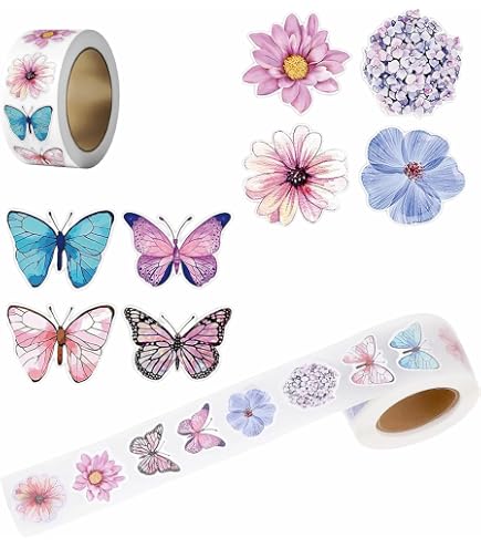 Set di 40 adesivi a forma di farfalla, trasparenti, impermeabili, rosa, vintage, per scrapbooking, diari, forniture per pianificatore, cancelleria fai
