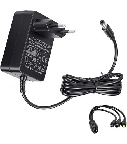 GOZAR - Chargeur Adaptateur 6V 500mA - Pour Voiture Et Moto électrique Enfant - Prise Carrée – Fil Rouge Positif, Noir Négatif