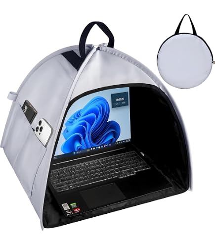 Portable Laptop Hood SunShader Laptop Sun Shade - Slim Bezel Rubber ...