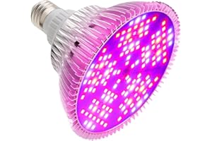 MILYN 100W Ampoule LED de Croissance, Spectre Complet, Croissance Floraison 3 Mode Lampe pour Plante E27 Ampoules de Lumières pour Serres Jardins Intérieur, Grow Box, Plantes d'intérieur