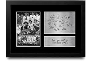 HWC Trading Aston Villa 1982 European Cup Winners Gifts Printed Signed Autograph Picture for Football Fans and Supporters - A4 Framed