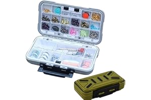 Eterspr Boîte de pêche étanche avec crochets, compartiments réglables, idéale en cadeau