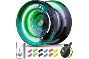 MAGICYOYO Crystal K2 Professional JoJo con cuscinetti a sfera per bambini e principianti, trucchi reattivi e irreattivi con 12 corde e custodia