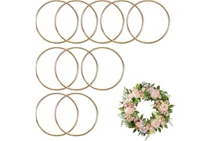 NPQ 10Pcs 3 Inch Metal Craft Rings,Dream Catcher Hoops Metal Rings for DIY Wedding Wreath Decor Dream Catchers Festival Wreaths Macrame Can Also Be Used as A School Art and Craft Class Tool