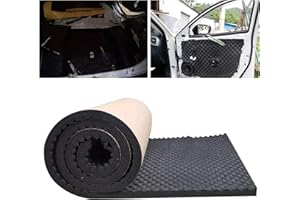 Camiraft 20mm Tapis Insonorisant pour Voiture,Tapis Amortisseur D'isolation Phonique Thermique De Voiture,imperméable Acoustique Anti-Bruit Coton,pour Le Moteur/Toit/fenêtre - 200x50cm