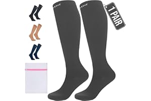 360 RELIEF Flight Compression Socks for Women & Men, Comfortable Travel, Circulation & Leg Relief, Pregnancy Support + Laundry Bag
