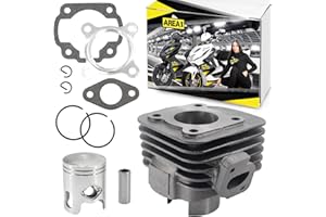 Area1 Cylindre de rechange pour scooter 50 cm³ Chine moteur 2 temps compatible avec Benero Forstinger Longija Motobi Motowell KSR