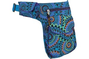 Guru-Shop Riñonera de tela para hombre y mujer, de algodón, 27 x 20 cm, estilo hippie