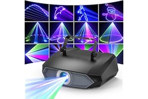 Oloaxolx Lumière disco, lumière de fête 3D DIY avec application Bluetooth, lumière disco DJ et DMX512, convient pour les fêtes, bars, Halloween, Noël