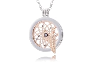 Morella Damen Halskette 70 cm Edelstahl und Anhänger mit Coin 33 mm in Schmuckbeutel