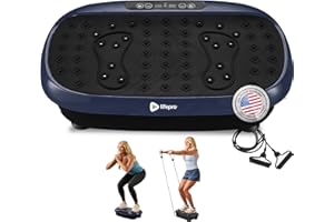 LifePro - Máquina de Ejercicio de Placa de vibración con Puntos de acupuntura magnéticos, Plataforma de vibración de Cuerpo Completo para Principiantes y recuperación, masajeador de Drenaje linfático