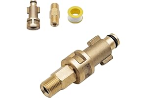 DERASL Adattatore con Filettatura Maschio e Attacco in Rame ad Alta Pressione per Pistola a Spruzzo con Schiuma di Neve e Dispenser di Sapone per Lancia con Serie per BOSCHE AQT (vecchi modelli).