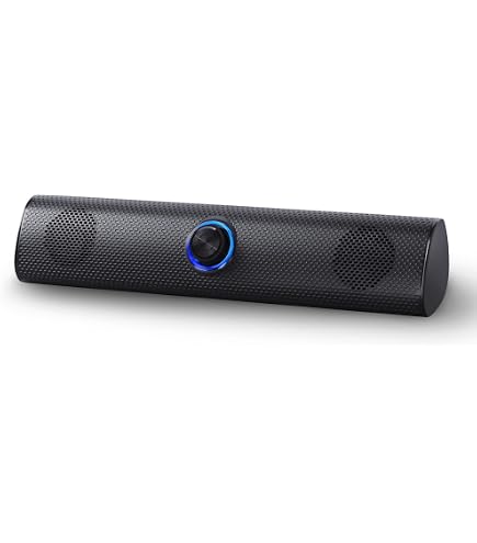 LogiLink Mobile Sound Bar with Party Light, 2 in 1 Game Sound System