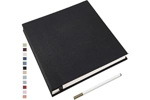 Yopih Selbstklebende 10x15 Fotoalbum Einkleben und zum Selbstgestalten Groß leinen Photoalbum mit 40 weißen Seiten, Hochzeit Jahrestag Geburtstag Geschenke, mit einem Kugelschreiber, 28x27cm
