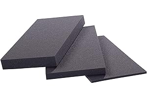 saarschaum® Schaumstoffplatte, Schaumstoff Matte RG 8080 -schwarz- 202x102x5 cm sehr fest, Gute Qualität für Sitzkissen Sitzbänke Stuhlkissen Palettenpolster Harte Matratzenauflage Schlafpolster UVM.