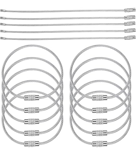 Lot De 36 Porte-clés En Fil Métallique Coloré - 12 Couleurs, Longueur 22,5 Cm - Pour étiquettes Bagages, Clés, DIY