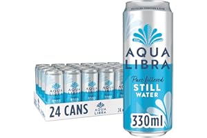 Aqua Libra Still Water, 330 ml, Pack of 24 Cans