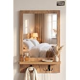 Antik Ahşap Dekoratif Ayna Raflı Askılıklı Dresuar Koridor Konsol Oda Lavabo Wc Banyo Mutfak Makyaj Aynası Ds-01