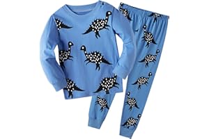 Junellz Boys Pyjamas Sets - Cotton Dinosaur/Space/Chistmas Themed Pyjamas -Long Sleeve Boys Pjs for Children Kids Dinosaur Gifts Kids Clothes