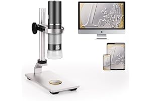 Cámara de microscopía Digital WiFi cainda 4k 3840x2160p con Soporte metálico Ajustable para microscopía portátil inalámbrica para teléfonos Inteligentes y PC Mac Windows