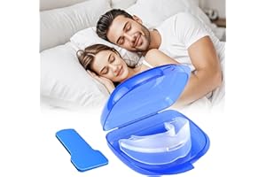 XFSRG Bite Bruxismo Notturno Anti Russamento Uomo Dispositivo Dentale per Non Russare Apparecchio Anti Bruxismo per Sonno Tranquillo Mascherina per Dormire con Custodia Protettiva