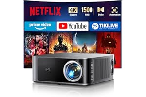 TOPTRO 4K Projector【Built-in APP & 36W 3D Surround DoIby Audio】1500ANSI High-Brightness Auto Focus/Keystone Smart Projectors FHD 1080P, Two-way Bluetooth WiFi Home Cinema Projector with HDMI ARC/CEC