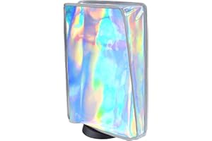 PlayVital Staubhülle für ps5,Staubschutze Hülle wasserdichte Tasche,Schutzhülle Abdeckung Case für PS5 Konsole Digital Edition&Regular Edition(Aurora Silber)