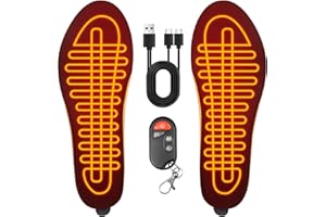 MOTEOZA Plantillas Calefactables Recargables con Batería, Plantillas Térmicas de Invierno, Plantillas Cálidas para Hombres y Mujeres en Interior y Exterior